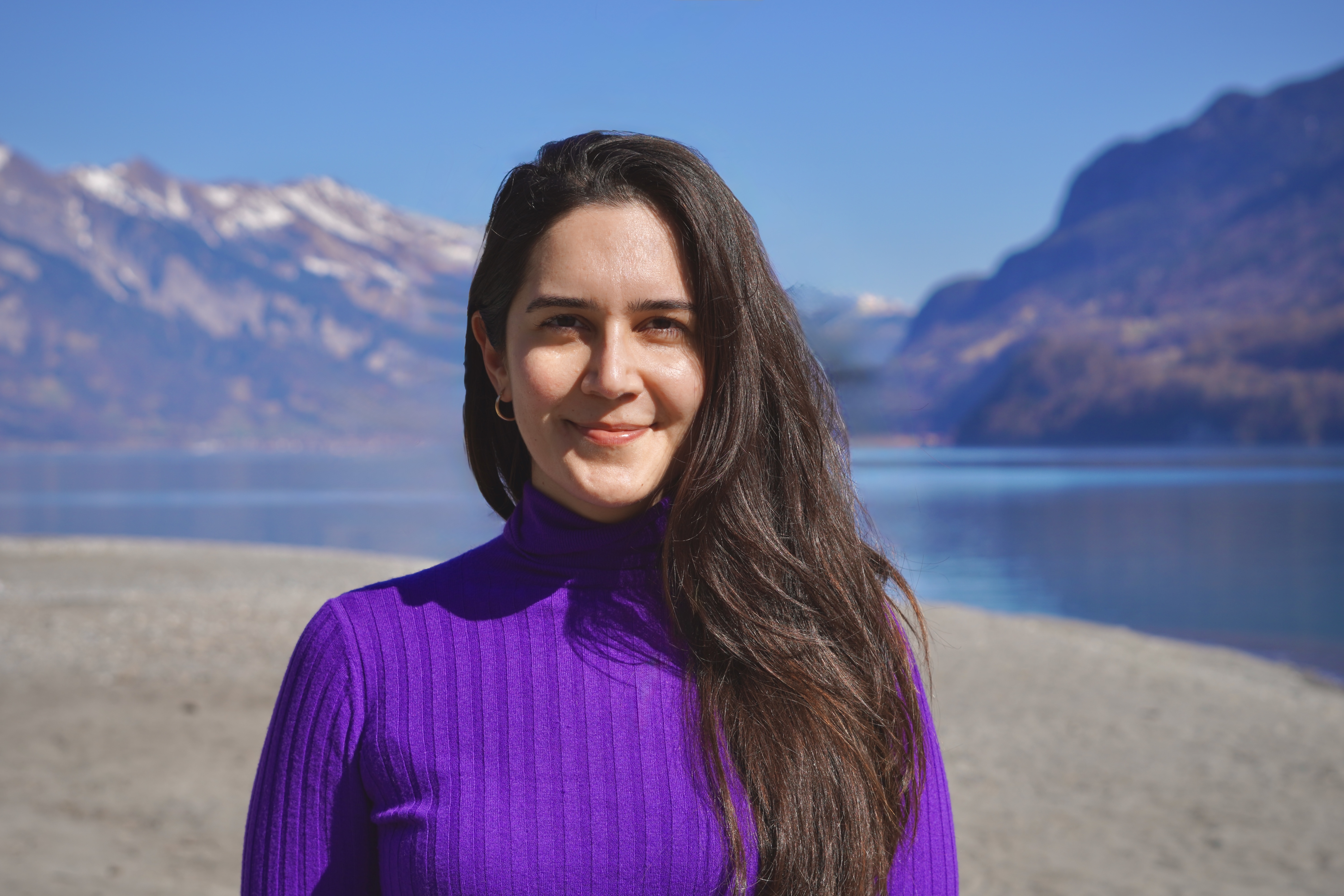 Billur Bektaş in alpine landscape