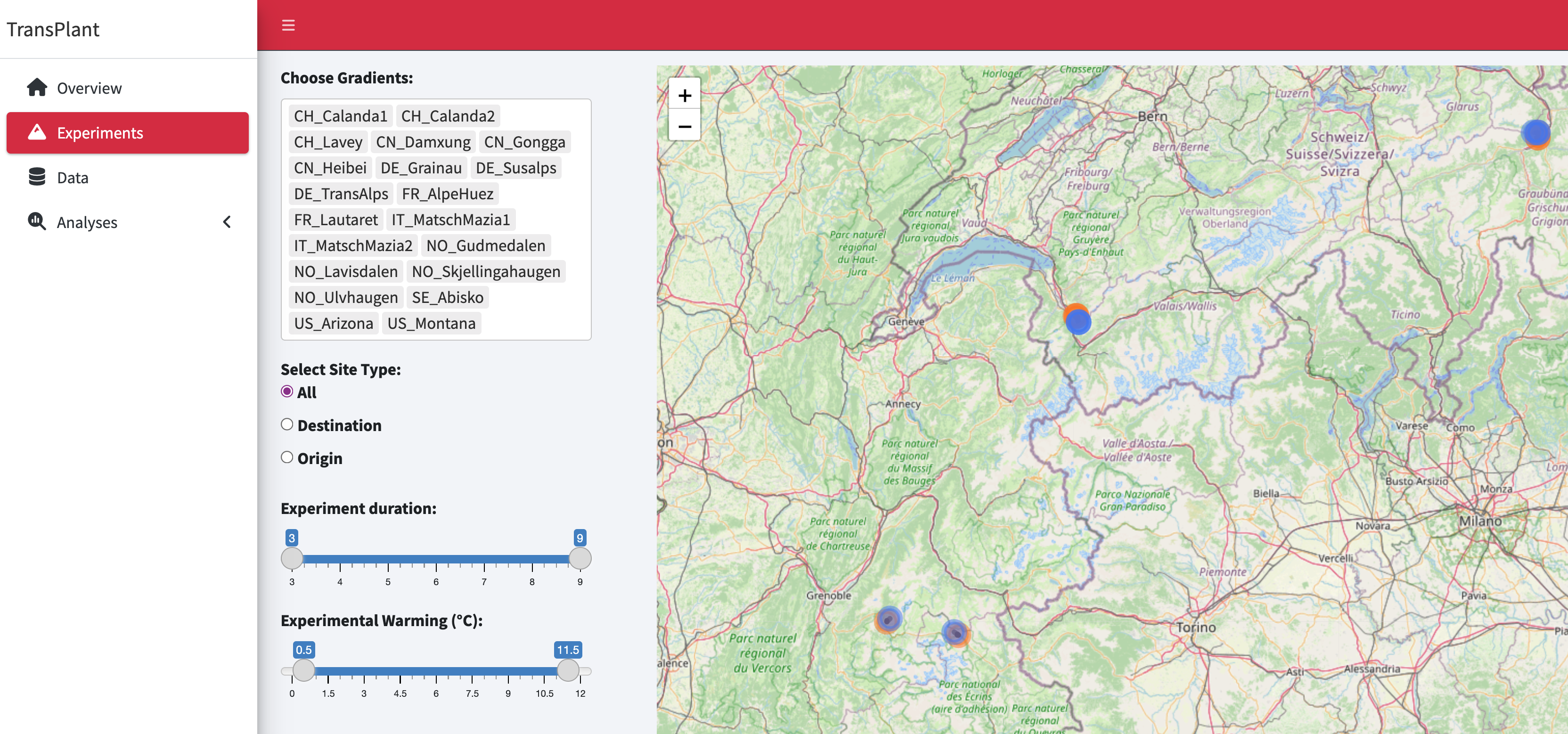 TransPlant Network Explorer